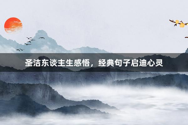 圣洁东谈主生感悟，经典句子启迪心灵