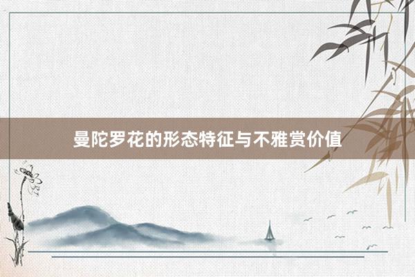 曼陀罗花的形态特征与不雅赏价值